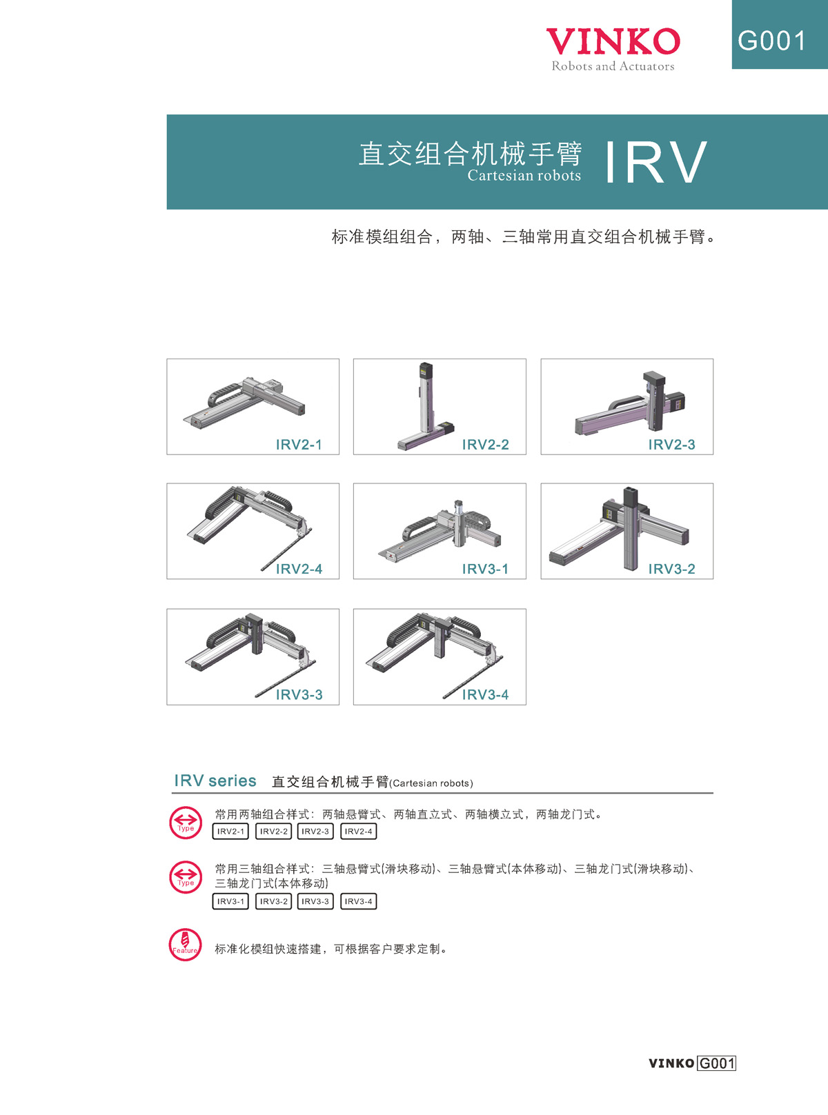 直交機械手臂（IRV）